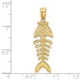 thumbnail image 3 of 14K Yellow Gold Texture Polished Finish 3-D Fishbone Charm, 3 of 5