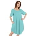 thumbnail image 2 of Inkmeso Nightgowns for WoMen's Short Sleeve W/ Round Neck Nightdress Jersey Tunic Loungewear, 2 of 7