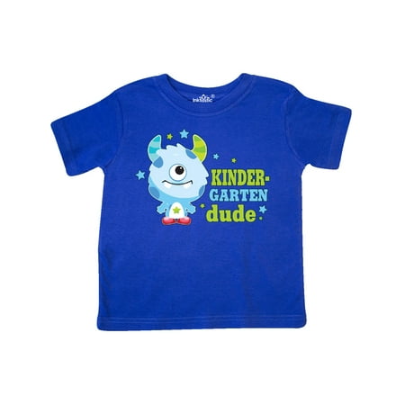 

Inktastic Kindergarten Dude with Cute Blue Monster Gift Toddler Boy Girl T-Shirt