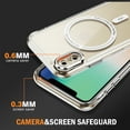thumbnail image 4 of Magnetic for iPhone XS/X Case, [Fit for MagSafe] [Never Yellowing] [Military Grade Rugged Durable Protection] Back Slim Clear Wireless Charging Shockproof Premium Phone Case,Clear, 4 of 7