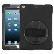 Housse Etui iPad Air, Etui De Protection Rotatif Avec Support Rigide (avec Bracelet) Pour Apple iPad Air - Noir