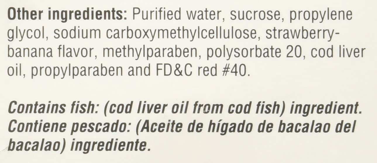 Emulsion De Escocia Cod Liver Oil, Strawberry Banana Flavored 6.50 oz (Pack of 4)