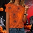 thumbnail image 2 of Duqingm Halloween Shirts for Women Short Sleeve Cute Print T Shirt Halloween Costumes for Women 2026,2XL, 2 of 6