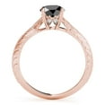thumbnail image 2 of Mauli Jewels Engagement Rings for Women 3/4 Carat Black Diamond Engagement Wedding Ring Crafted 4-prong 14K Solid Rose Gold, 2 of 8