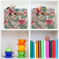 thumbnail image 6 of Coolnut Watercolor Cheery Foldable Canvas Storage Bin, Sturdy Fabric Storage Basket with Handles, Storage Cube Box for Organizing Shelf Nursery Toy Closet 1PCS#1082 Home Decor, 6 of 7