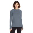 thumbnail image 2 of Hanes KDC3 Duofold Womens Long Sleeve Crew Size Large, Folkstone Grey, 2 of 3