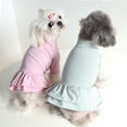 thumbnail image 4 of Visland Dog Dress Breathable Girlish Cozy Ruffle Sleeve Striped Pattern Pet Skirt for Dog, 4 of 8