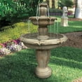 thumbnail image 6 of 48” H Outdoor Floor Water Fountain, 3-Tiers Concrete Water Fountain with Submersible Electric Pump - Garden Cascading Waterfall for Yard Patio Lawn Home Decor, 6 of 9