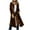 Brown, variant on Brglopf Womens Long Cardigan Jackets Vintage Velvet Lapel Collar Open Front Blazer Elegant Back High Slit Suit Jacket with Pockets(Black,M)