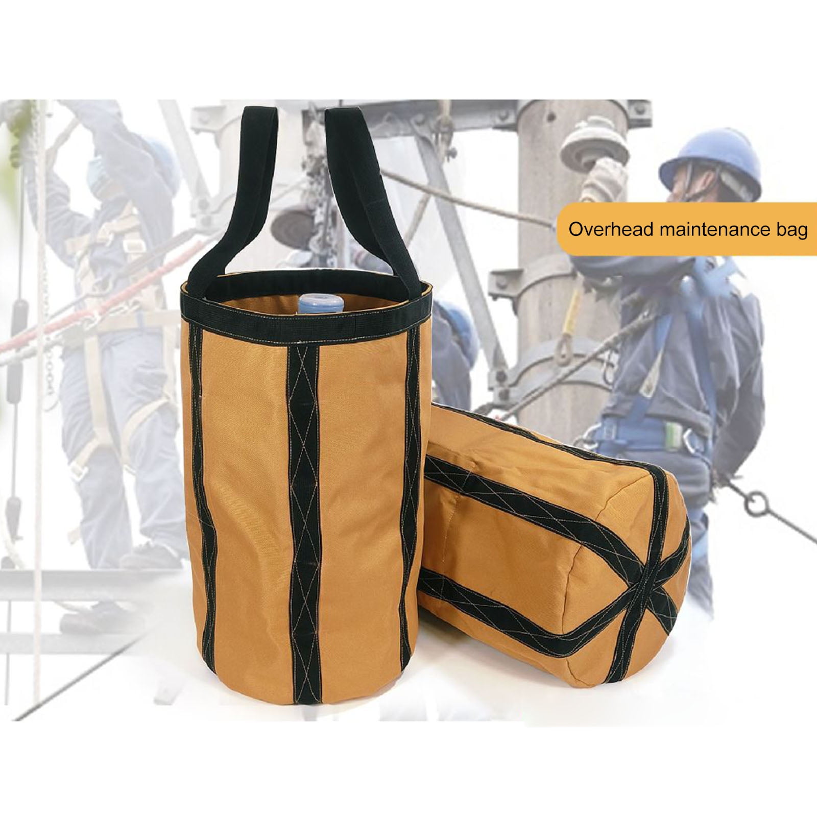 RUISINERY Heavy Duty Waterproof Canvas Outdoor Tool Pouches Bag Portable High Rise Work Cylinder Organizers for Industrial Use