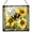 A Bee on a Sunflowers, variant on Square Stained Glass Window Hanging, Dragonfly Suncatcher for Doors Home Sun Catchers Decoration and Christmas, Mother's Day Birthday Gifts for Women, Men, Mom 135OR20