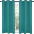 thumbnail image 3 of Deconovo Blackout Curtain for Indoor Use, Noise Reducing, Turquoise, 42W x 45L Inch, Room Darkening Thermal Insulated Curtain, 1 Panel, 3 of 7