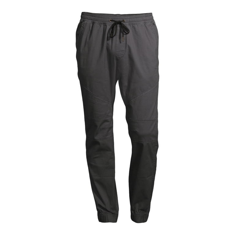No Boundaries Men s and Big Men s Woven Seamed Twill Jogger Pants