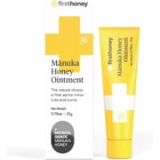 First Honey Sterile Manuka Honey Ointment, First Aid Wound Care, Pain Relief, Cuts and Burn Cream, 0.75 oz