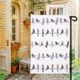 thumbnail image 6 of Garden Flag Double-Side Printed House Flag Rowley Birds Floral Pattern Yard Flag Purple White Buffalo Plaid Welcome Banner Decor Outdoor Holiday Decorations 28*40in, 6 of 8