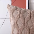 thumbnail image 4 of Paquete de 2 fundas de almohada decorativas de terciopelo de lana corta de felpa suave, funda de cojín de estilo lujoso, funda de almohada para sofá, dormitorio, cuadrado, 4 of 7