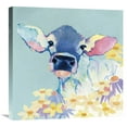 thumbnail image 1 of Global Gallery's Avery Tillmon 'Bessie with Flowers on Teal' Stretched Canvas Wall Art, 1 of 4