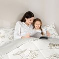 thumbnail image 4 of Castle Fairy Giraffe Elephant Wildlife Full Size Comforter Sets 3-Piece for Boys,African Animal Bedding Comforter Set,Brown White,Grey Reversible,1 Comforter and 2 Pillowcases, 4 of 6