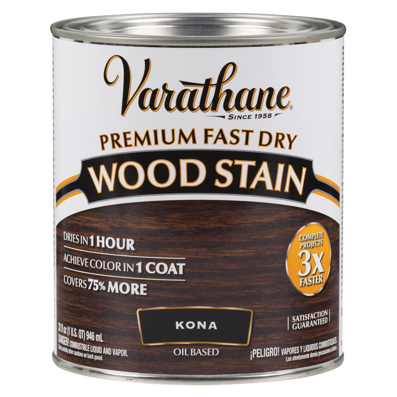 2 Pack, Kona, Varathane Premium Fast Dry Wood Stain-262010, Quart
