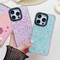 thumbnail image 5 of Compatible with iPhone 14 Pro Luminous Case Glow in The Dark Noctiluncent Fluorescent Case for Women Girls Glitter Bling Sparkling Slim Soft Bumper Protective Shockproof Phone Cover,Green, 5 of 14