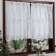 thumbnail image 1 of Nvzi Cortina para ventana - Blanca, 45*150CM 1 pieza, diseño con bolsillo para barra, tela de poliéster para cortinas, ideal para cocinas y cafeterías., 1 of 5