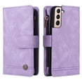 thumbnail image 4 of Feishell for Samsung Galaxy S23+ 6.6 inch Zipper Wallet Case with Wrist Strap & Shoulder Strap,Premium PU Leather Magnetic Clasp Flip Holder Card Slots Crossbody Phone Case for Women Men,Purple, 4 of 18