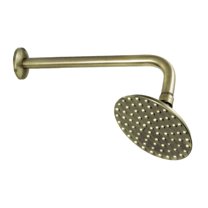 Kingston Brass K135A3CK Victorian 5-1/4-Inch Round Raindrop Brass Shower Head with 12-Inch Shower Arm in Antique Brass
