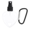 thumbnail image 1 of Botella pulverizadora vacía de viaje con llavero, recipientes de plástico transparentes con forma de corazón de 50ml, boquilla pulverizadora negra, 1 of 10
