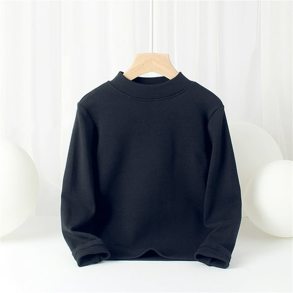 Boys Thermal Shirt Navy Long Sleeve Shirt Kids Kids Turtleneck Tees Boys Fall Shirt Boy Winter Clothes 5-6 Years