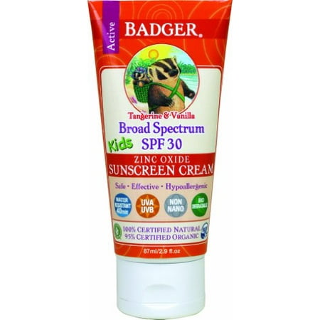 Badger Organic SPF 30 Kids Sunscreen Tangerine & Vanilla 2.9 oz