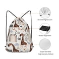 thumbnail image 5 of XMXT Unisex Drawstring Backpack for Women Men, Social Giraffe Background Waterproof Gym Bag String Bags for Shopping Sport Travel, s, 5 of 8