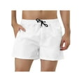 thumbnail image 1 of INSPIRE CHIC Men's Shorts Drawstring Waist Mesh Lining Board Beach Swimwear 36 White, 1 of 7