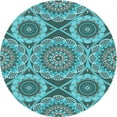 thumbnail image 1 of Ahgly Company Indoor Round Patterned Deep-Sea Green Area Rugs, 5' Round, 1 of 6