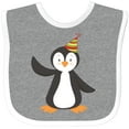 thumbnail image 3 of Inktastic Cute Penguin, Baby Penguin, Penguin with Party Hat Boys or Girls Baby Bib, 3 of 4