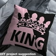 thumbnail image 2 of jejeloiu Queen Crown Fabric by the Yard 1 Yard,Personalization Desgin Home Decor Fabric by the Yard,Pink Black Sewing Fabric For Men Women,Microfiber Bedroom Decor, 2 of 6