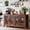 Brown, variant on Buildhom 32" Farmhouse Sideboard with 2 Glass Doors, Mid-Century Modern Buffet Cabinet for Dining Room, Living Room, White
