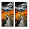 thumbnail image 2 of Designart "Wilderness Road The Uncharted Path I" Road Framed Wall Art Set Of 2 - Orange Landscapes Framed Wall Art Set Of 2, 2 of 7