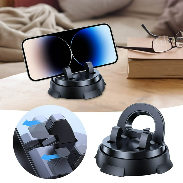 BotaniNest Universal Phone Mount Holder Adjustable Center Console Strong Suction Base 360 Rotation No Installation Required For All Smartphones