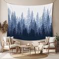 thumbnail image 2 of Navy Blue Ombre Tapestry for Bedroom Wall Hanging Tapestry,Primeval Forest Modern Abstract Art Aesthetics Ceiling Backdrop Tapestries Poster Blanket Wall Decor for Teens Room Living Room 51" x 59", 2 of 8