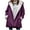 Purple, variant on Fayshow0 Easy Care Jackets for Women Winter Women Winter Plus Size Solid Plus Velvet Coat Long Sleeve Horn Buckle Pocket Overcoat Tops,Green