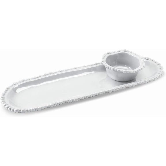 Beatriz Ball VIDA Alegria Medium Baguette Platter  17.5" White  Melamine