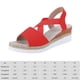 thumbnail image 2 of Sandalias cómodas con tacón de cuña cómodas y elegantes sandalias de plataforma para fiestas y vacaciones, 2 of 6