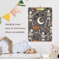 thumbnail image 4 of FORMRS Acrylic Clipboard with Low Profile Clip Standard A4 Letter Size, 12.5" x 9", Gray Halloween Skeleton, 4 of 8