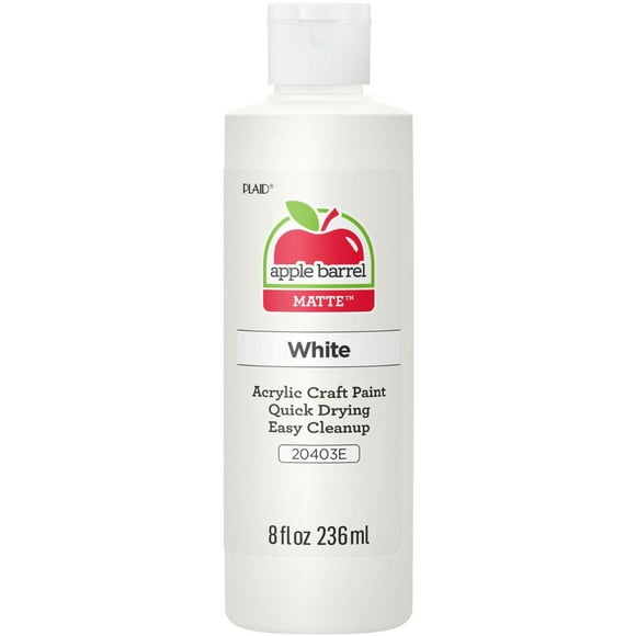 Apple Barrel Colors Matte Acrylic Craft Paint, 8 fl. oz., White
