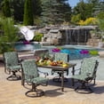 thumbnail image 4 of ARDEN 4-Pack Outdoor Patio Dining Chair Cushion, 20x44, Rain-Proof Seat Pad, Fade-Resistant Outdoor Cushion Sage King Palm, 4 of 9