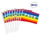 thumbnail image 1 of Banderas de paz de mano, 50/100 piezas Mini bandera de la paz Mini bandera de la paz Bandera pacifista del arco iris Estándares líderes en la industria, 1 of 8