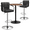 Brown, variant on Magshion Set of 3 Bar Table and Chair Set, 23.5" Cocktail Tables and Height Adjustable Bar Stools for Dining Counter Pub, Black/Red