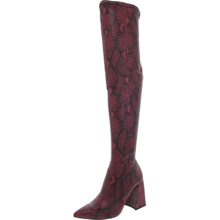 

Steve Madden Womens Experience Faux Leather Pointed Toe Over-The-Knee Boots