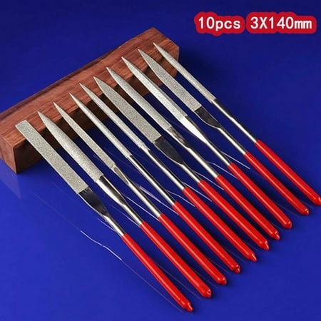 

10-piece diamond needle file set 3*140 mm suitable for jewelry restoration