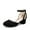 BLACK, variant on DREAM PAIRS Girls Dress Shoes Closed Toe High Heels Ankle Strap Toddler Little Big Kid Wedding Flower Party Pump